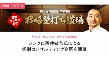 カゴメ・オルビス・クラダシが参加した西井敏恭氏による個別コンサルティングイベント開催