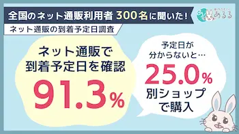 ネット通販利用者の91.3%が到着予定日を確認、不明なら25%が他ショップへ流出