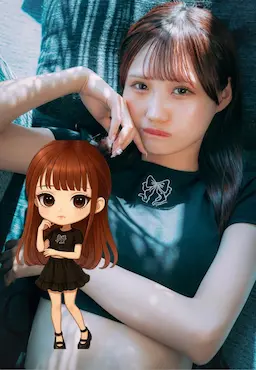 女性と生成キャラクター