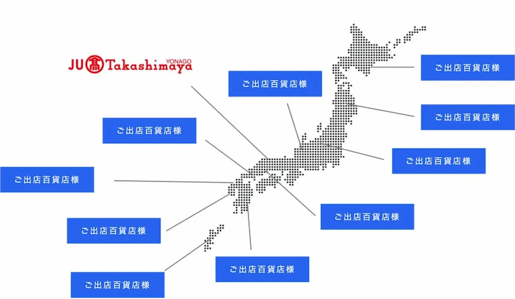 出店百貨店の分布図