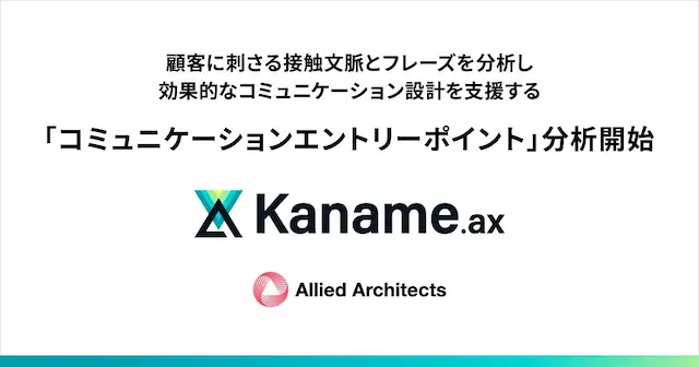 Kaname.axの分析機能イメージ