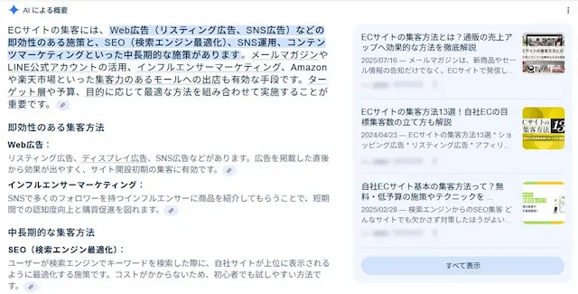 EC集客解説画面