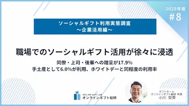 2025年版ソーシャルギフト利用実態調査職場でのソーシャルギフト活用が浸透