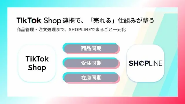 SHOPLINEとTikTok Shopの連携イメージ