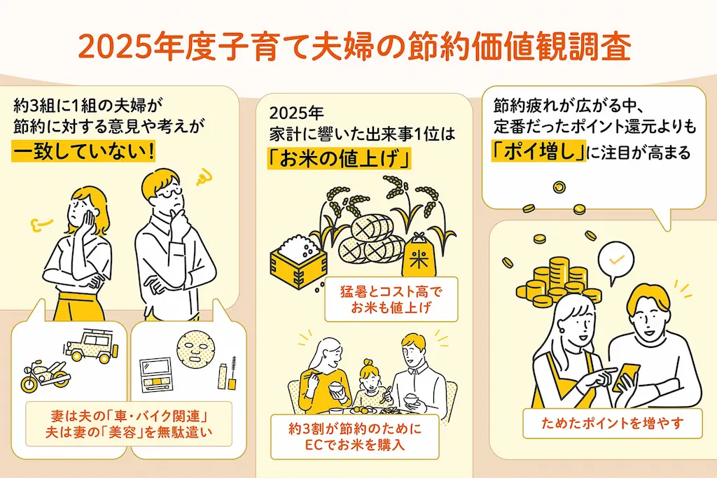au PAY マーケットが子育て世帯夫婦の節約価値観を調査