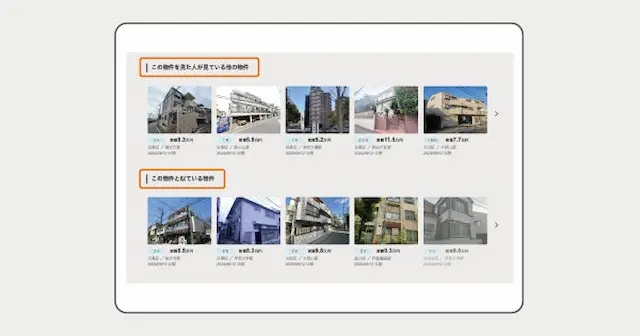 検索条件に基づく物件表示