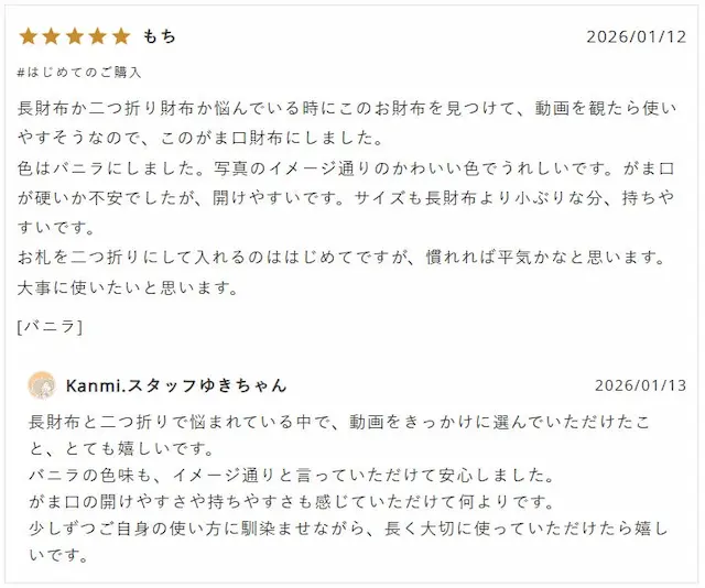 財布レビュー例