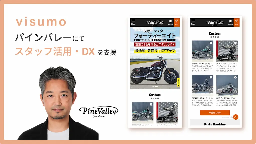 ハーレーダビッドソンのカスタムやパーツ販売におけるvisumo導入支援
