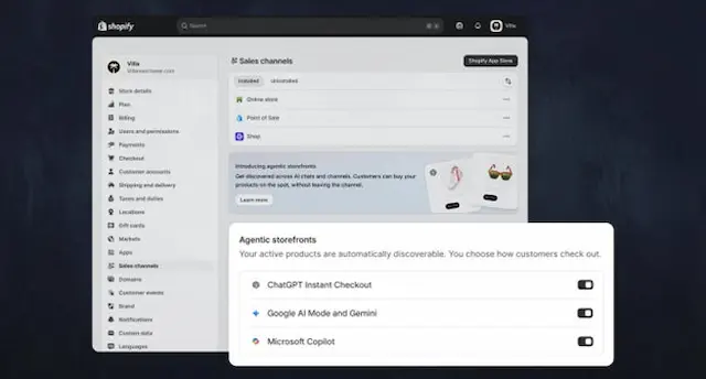 Shopify管理画面