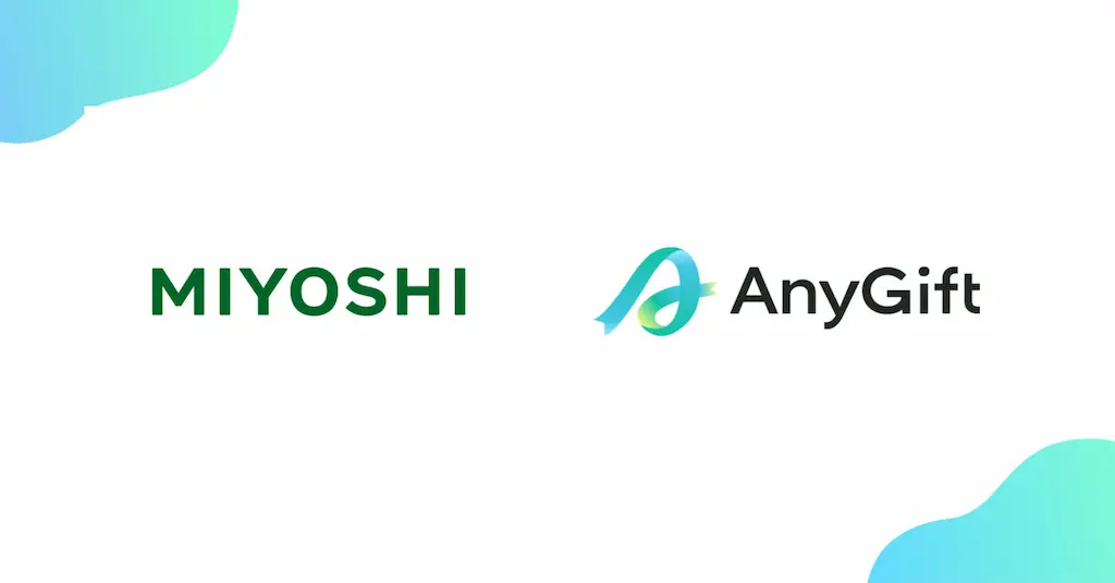 MIYOSHIオンラインストアにeギフトサービスAnyGiftを導入