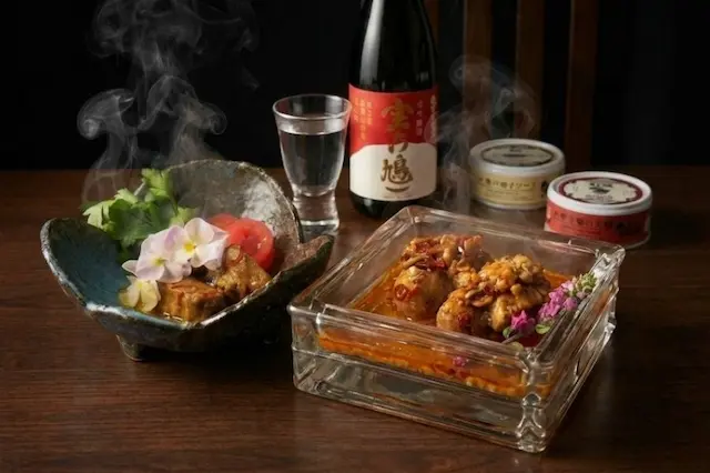 高級和食缶詰の盛付