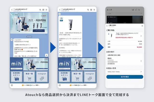 AtouchのLINE画面例